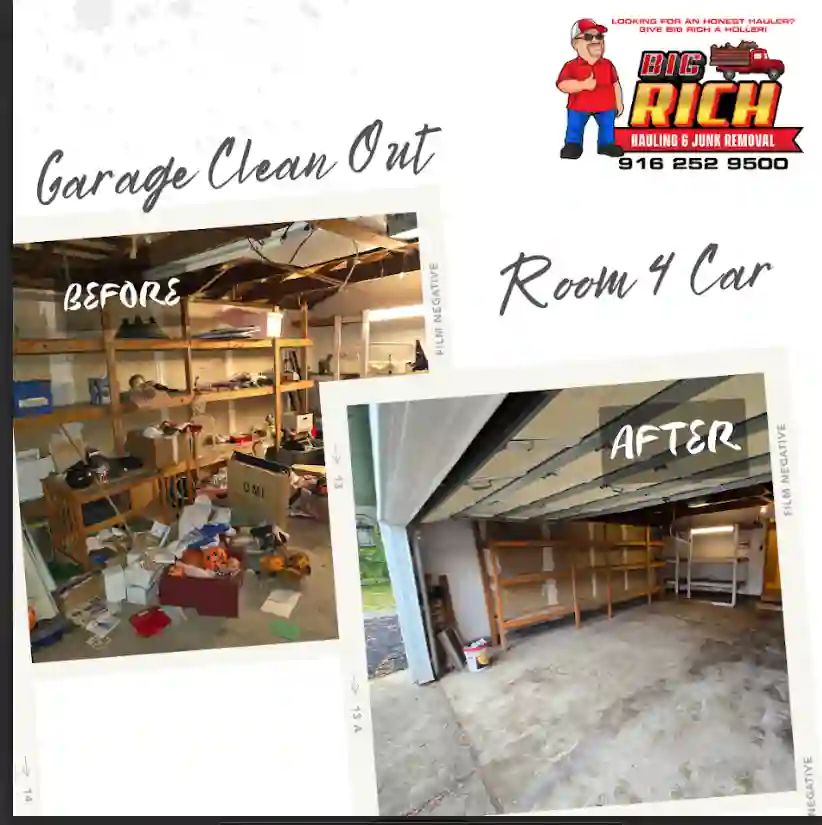 garage clean out before vs after