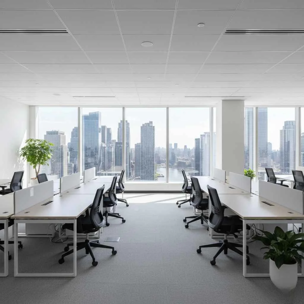 organized empty office after cleanout