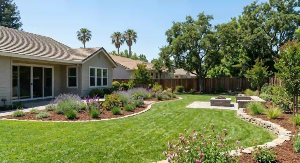 clean and landscaped backyard after removal