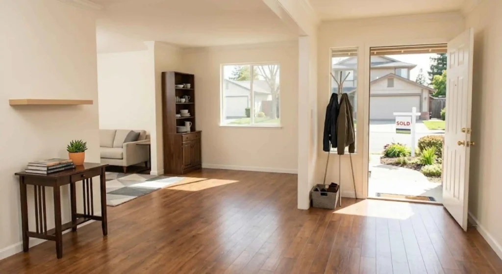 Clean and organized Elk Grove home after professional hoarder cleanout