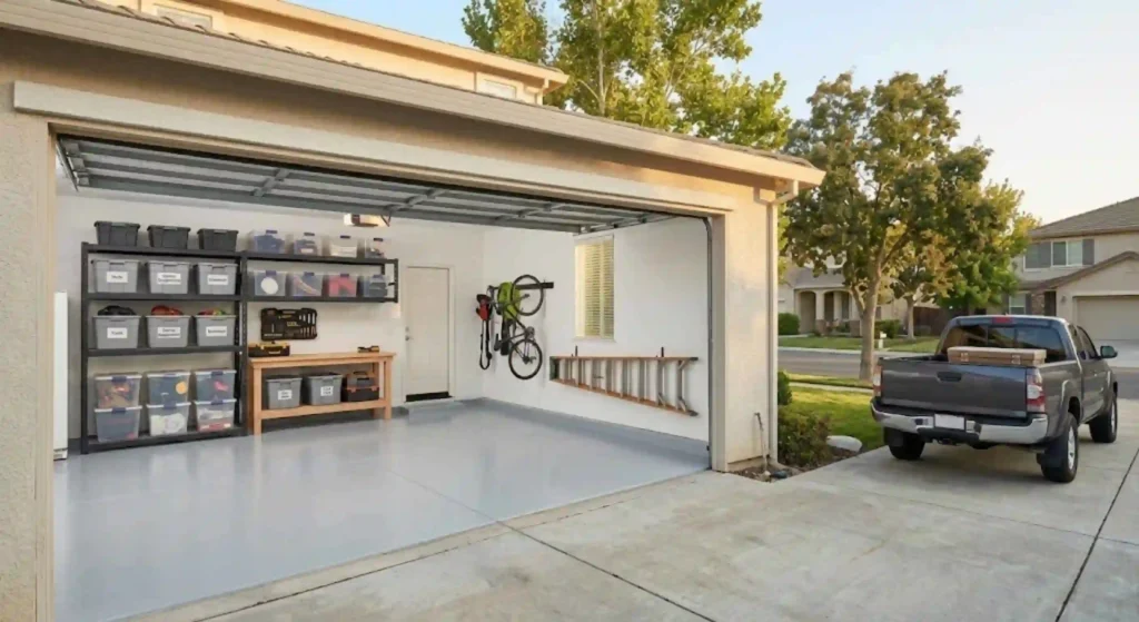 Completed garage cleanout by Big Rich Hauling