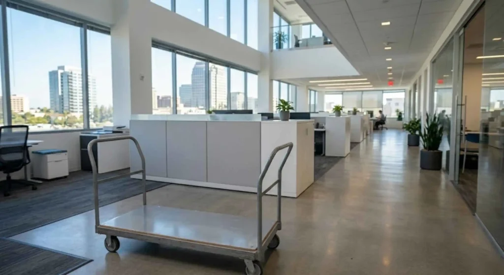 Sacramento office after professional electronics recycling