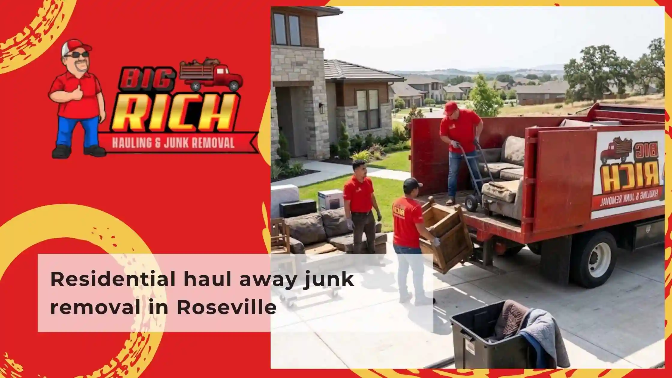 Residential haul away junk removal in Roseville